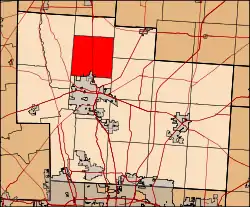 Location of Troy Township in Delaware County
