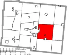 Location of Jefferson Township in Logan County