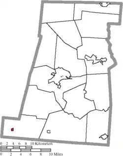 Location of South Solon in Madison County