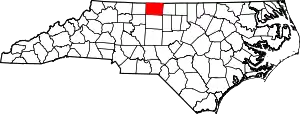 State map highlighting Rockingham County