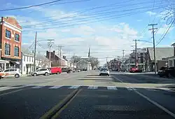 Eastbound Market Street in downtown Jonestown