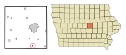 Location of Laurel, Iowa