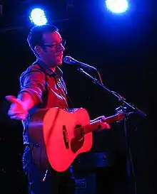 Matt O'Donnell performing with Tarmac Adam in 2013