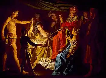 Matthias Stom, The Judgement of Solomon, (c.1640), 152.5 × 204.9&nbsp;cm.