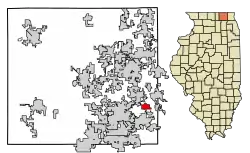 Location in McHenry County, Illinois