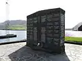 Memorial in Hvalba in memory of people lost at sea and people who died in other accidents i.e. in the coal mines and by falling down from Lítla Dímun or a cliff near Hvalba.