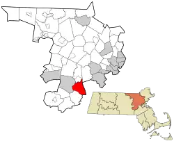 Location in Middlesex County in Massachusetts