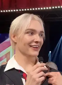 Mileo during the Melodi Grand Prix 2024 press conference.