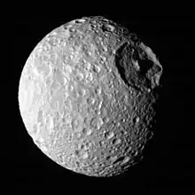 Mimas has a density of 1.1&nbsp;g/cm3