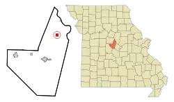 Location of Jamestown, Missouri