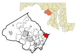 Location of Burtonsville, Maryland