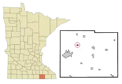 Location of Brownsdale, Minnesota