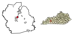 Location in Muhlenberg County, Kentucky