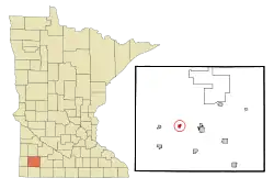 Location of Hadleywithin Murray County, Minnesota
