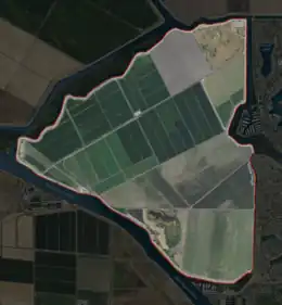 Aerial image of an island.