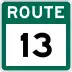 Route 13 marker