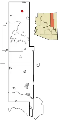 Location in Navajo County and the U.S. state of Arizona
