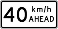(TW-1B3(40) Road works speed limit ahead - 40&nbsp;km/h