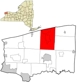 Location in Niagara County and the state of New York.