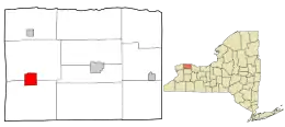 Location in Orleans County and the state of New York.