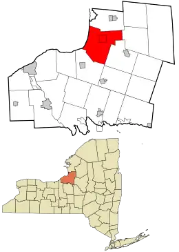 Location in Oswego County and the state of New York.