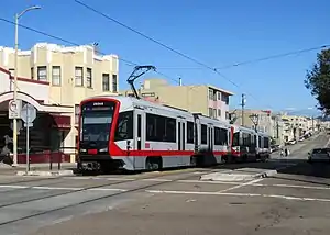 A train at Judah and 31th Avenue, 2019