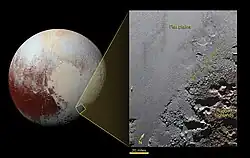 Pluto - Krun Macula(context; 14&nbsp;July 2015).
