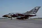 Panavia Tornado GR1A in camouflage colour scheme and No. 2 Squadron markings during 1990.