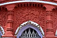 Terracotta decoration at Panchamukhi Shiva temple.