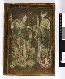 Binding from the Felbrigge Psalter, the oldest surviving embroidered binding from England. 14th century