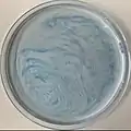 Pattern Formation from Blue Bottle Experiment in Ice Water Bath