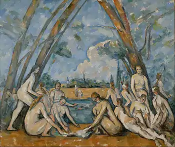 The Bathers; by Paul Cézanne; 1898–1905; oil on canvas; 210.5&nbsp;cm × 250.8&nbsp;cm; Philadelphia Museum of Art (Philadelphia, US)