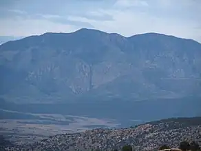 A photo of the Pine Valley Mountains from Lower Sand Cove