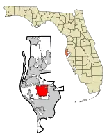 Location in Pinellas County and the state of Florida