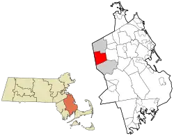 Location in Plymouth County in Massachusetts