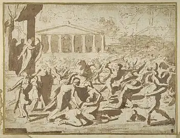 The Rape of the Sabines, c. 1633 (Chatsworth)