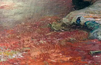 Detail of the painting. Color effects.