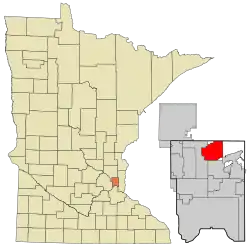 Location of the city of North Oakswithin Ramsey County, Minnesota