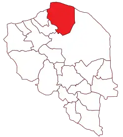 Location of Ravar County in Kerman province