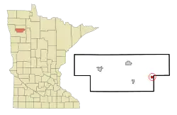 Location of Oklee, Minnesota