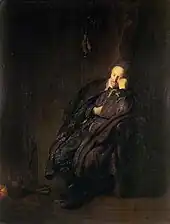 Rembrandt, Old Man Sleeping by a Fire, c. 1629, 52 × 41&nbsp;cm