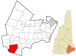 Location in Rockingham County and the state of New Hampshire