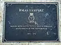 Commemorative plaque for HMAS Vampire at Rockingham Naval Memorial Park in March 2020