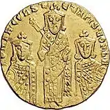 Romanos I with Constantine VII and Christopher, 921–931.