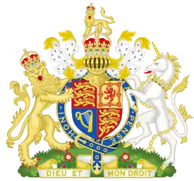 Royal arms of the United Kingdom (as used in England, Northern Ireland, and Wales) has lion supporter (for England) in the dexter and unicorn supporter (for Scotland) in the sinister.