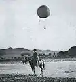 Battle of Liaoyang, Russian observation balloon in mid-air