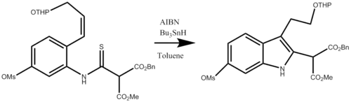 Sample Fukuyama Indole Reaction Step in the Synthesis of Vinblastine