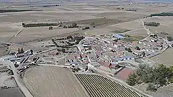 Aerial view of San Pablo de la Moraleja (Valladolid, España).
