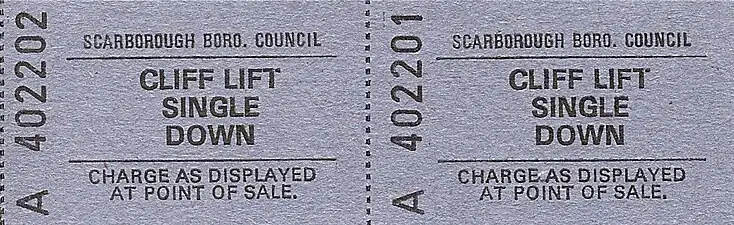 St Nicholas Cliff Lift ticket