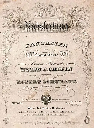Title page from Schuman's Kreisleriana, Op. 16